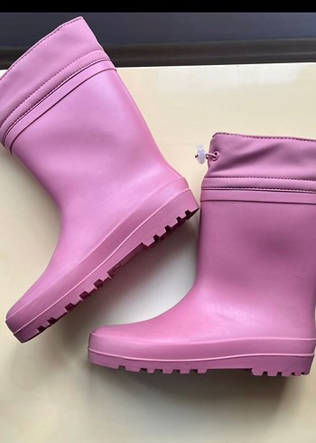 Pembe Kız Çocuk Kauçuk Yağmur Çizmesi