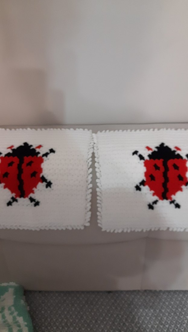 Beyaz, Uğur Böceği Desenli Banyo lifi adet - Görsel 2