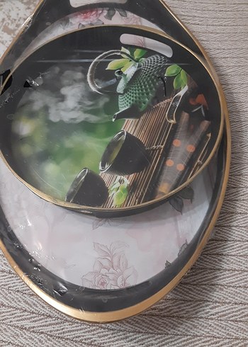 Desenli Renkli Tepsi Seti - Görsel 3