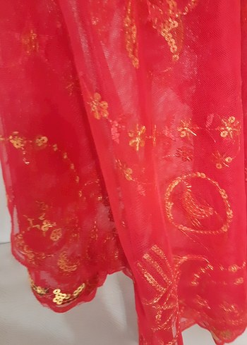 Kına takımı başörtü 2 adet eldiven - Görsel 3