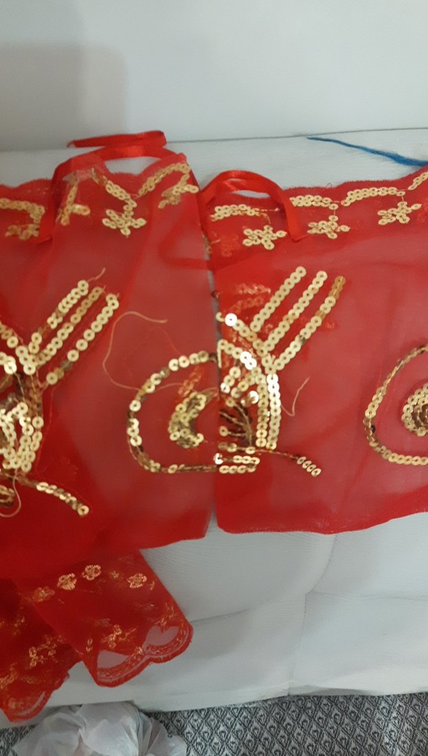 Kına takımı başörtü 2 adet eldiven - Görsel 2