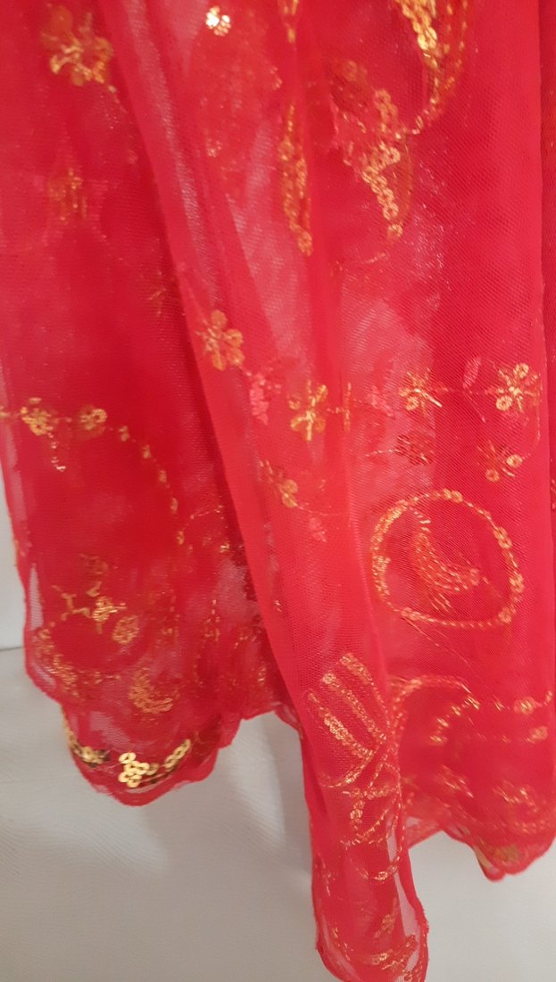 Kına takımı başörtü 2 adet eldiven - Görsel 3