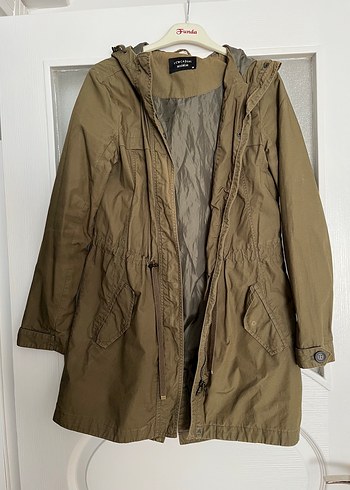 Yeşil Midi Kadın Parka Ceket