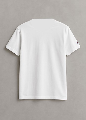 l Beden Tommy Hilfiger Beyaz Baskılı Erkek Tişört
