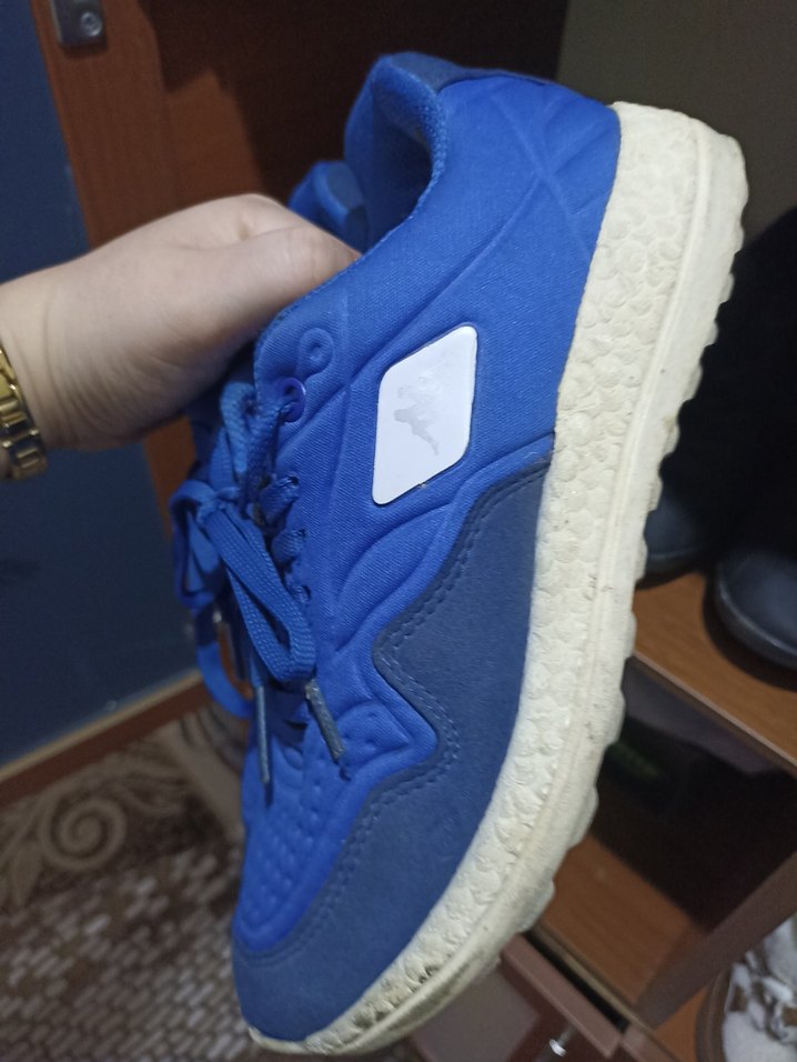 Mavi Erkek Spor Ayakkabı Velcro Detaylı - Görsel 5