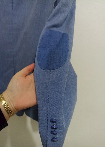 Mavi Erkek Ceket, Düğmeli, Regular Fit - Görsel 3