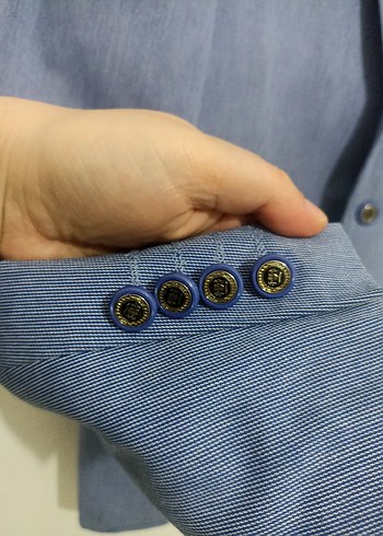 Mavi Erkek Ceket, Düğmeli, Regular Fit - Görsel 7