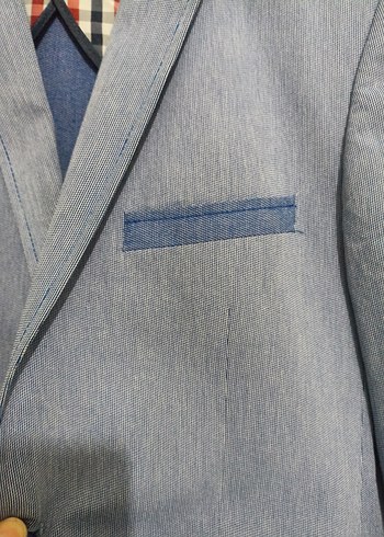 Mavi Erkek Ceket, Düğmeli, Regular Fit - Görsel 8