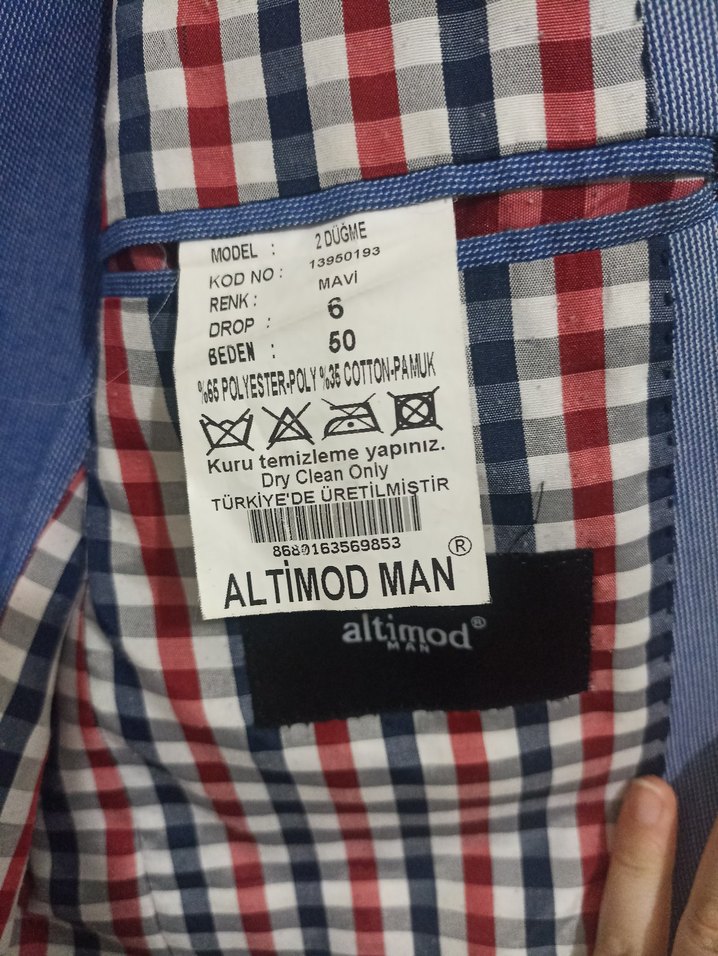 Mavi Erkek Ceket, Düğmeli, Regular Fit - Görsel 4