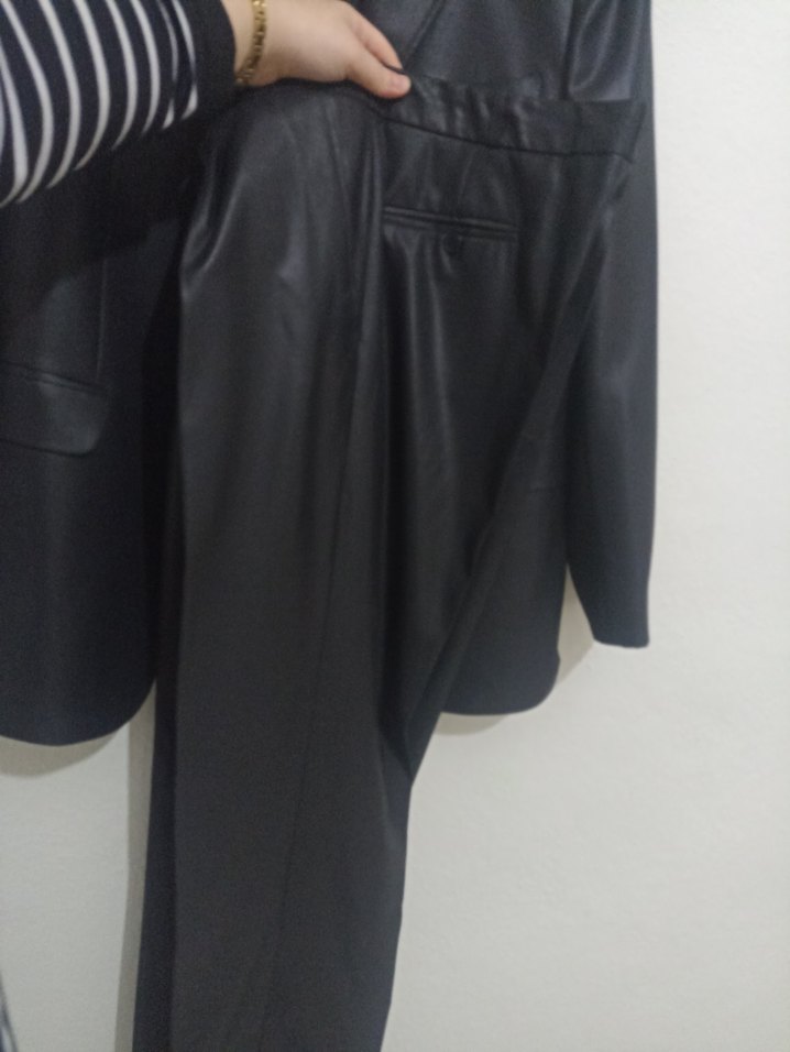 Siyah Parlak Düğmeli Erkek Takım Elbise - Görsel 5