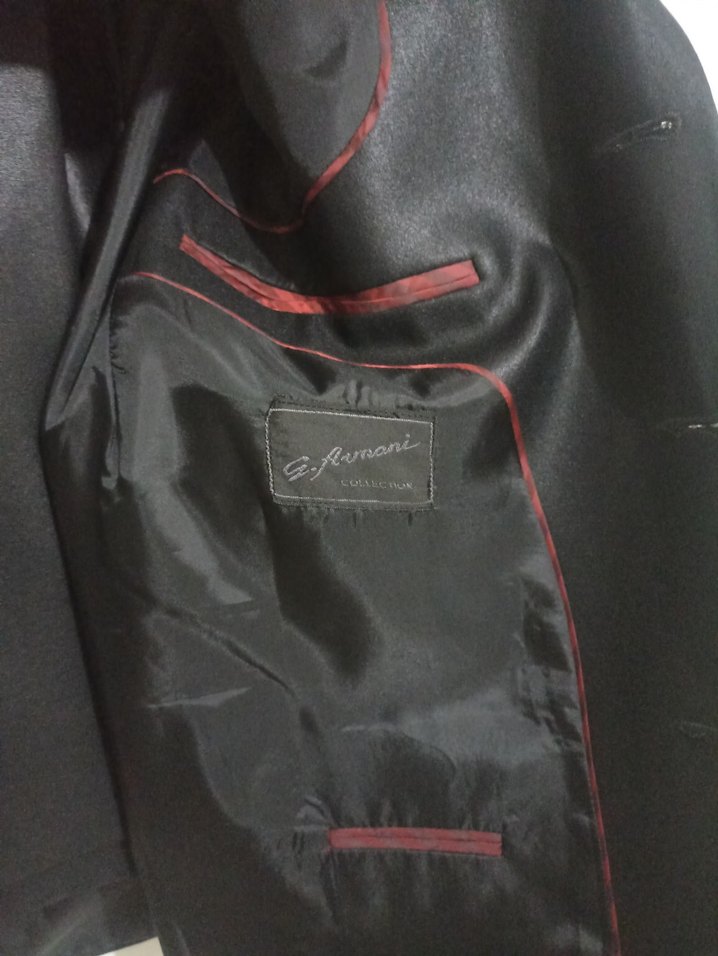 Siyah Parlak Düğmeli Erkek Takım Elbise - Görsel 3