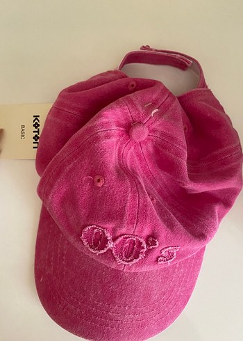 Koton Düğmeli Pembe Kadın Şapka