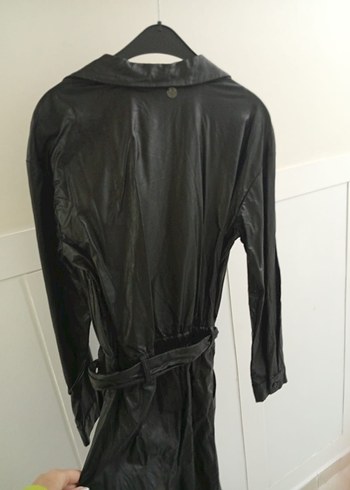 Siyah Deri Kemerli Kadın Tulum - Görsel 7