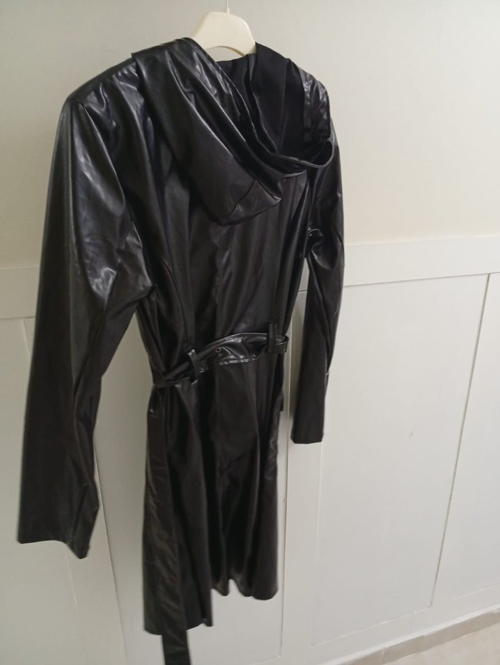 Siyah Deri Kemerli Kadın Tulum - Görsel 3