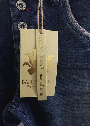 s Beden Düğmeli Mavi Loose Fit Kadın Denim Pantolon