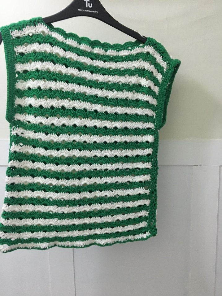 Yeşil Bohem Örgü Kadın Süveter - Görsel 2