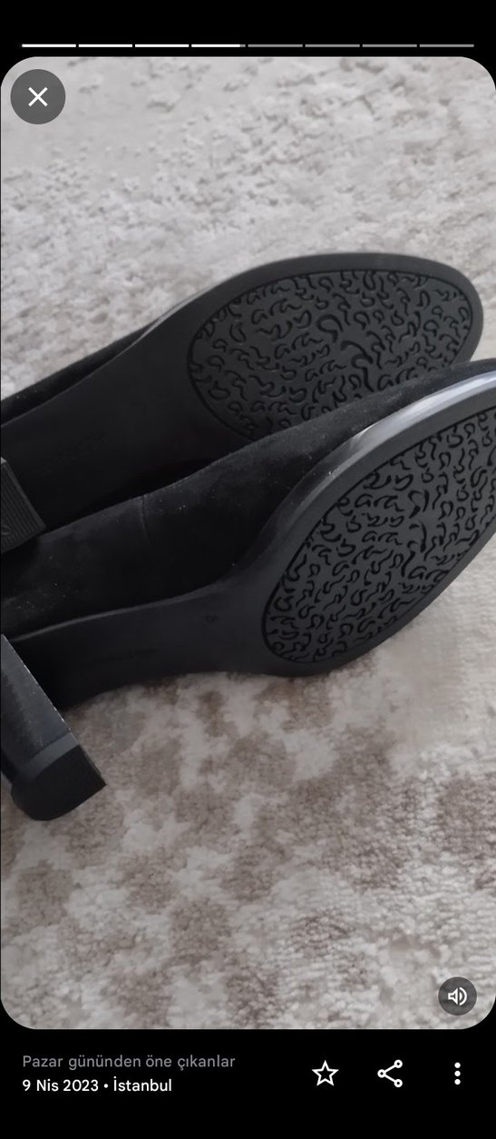 Siyah Süet Dolgu Topuklu Kadın Ayakkabı - Görsel 4