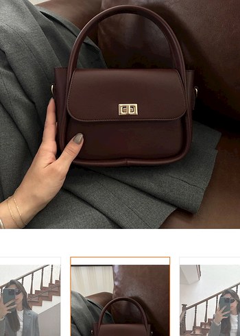 Bordo askılı Kadın Çanta