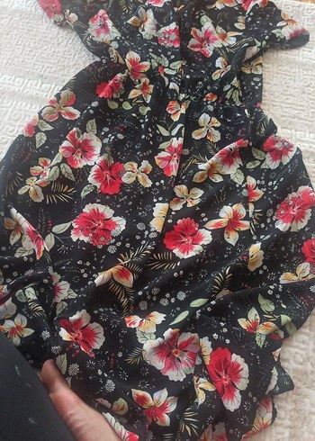 Çiçek Desenli Uzun Bohem Kadın Kimono