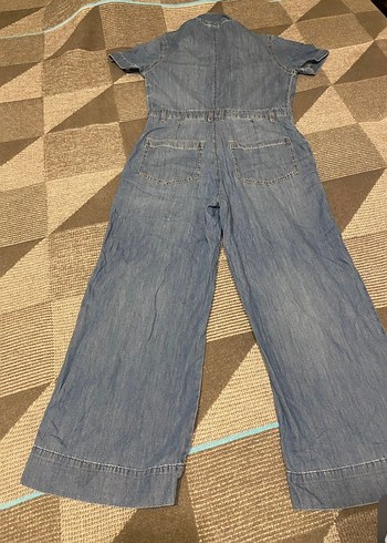 Denim&Co Kadın Mavi Denim Midi Tulum