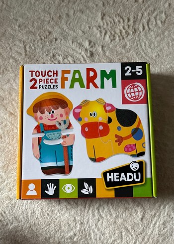 Headu Çiftlik Temalı 2 Parça Dokunmatik Yapboz