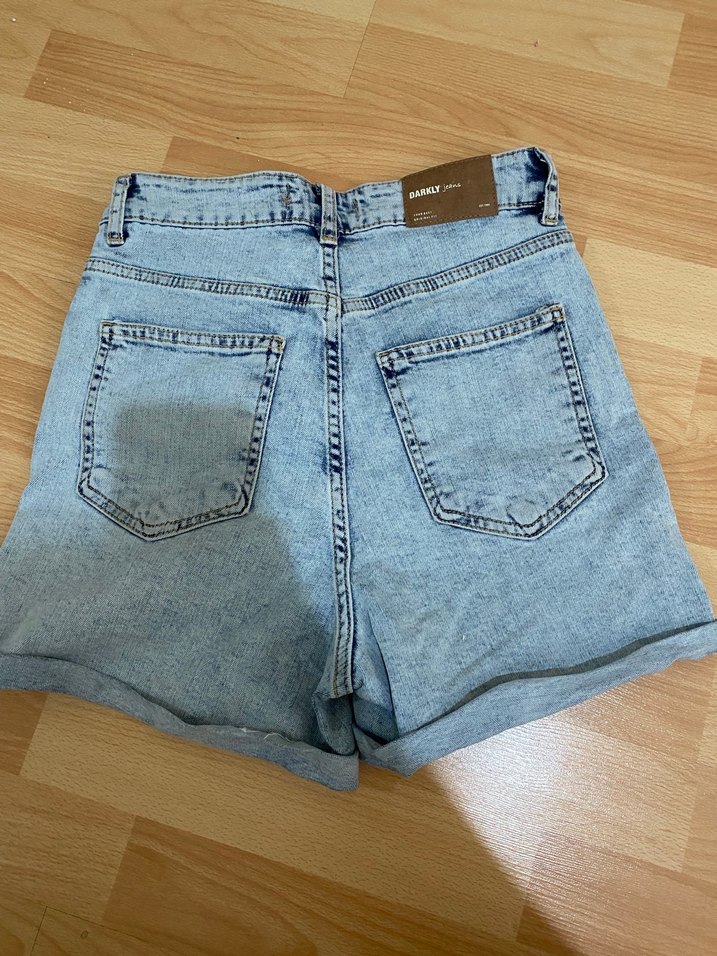 Açık Mavi  Kot Şort - Görsel 2