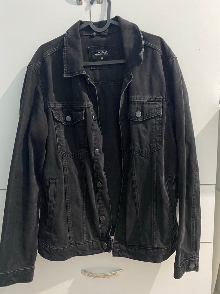 Siyah Denim Erkek Ceket, Regular Fit - Görsel 3