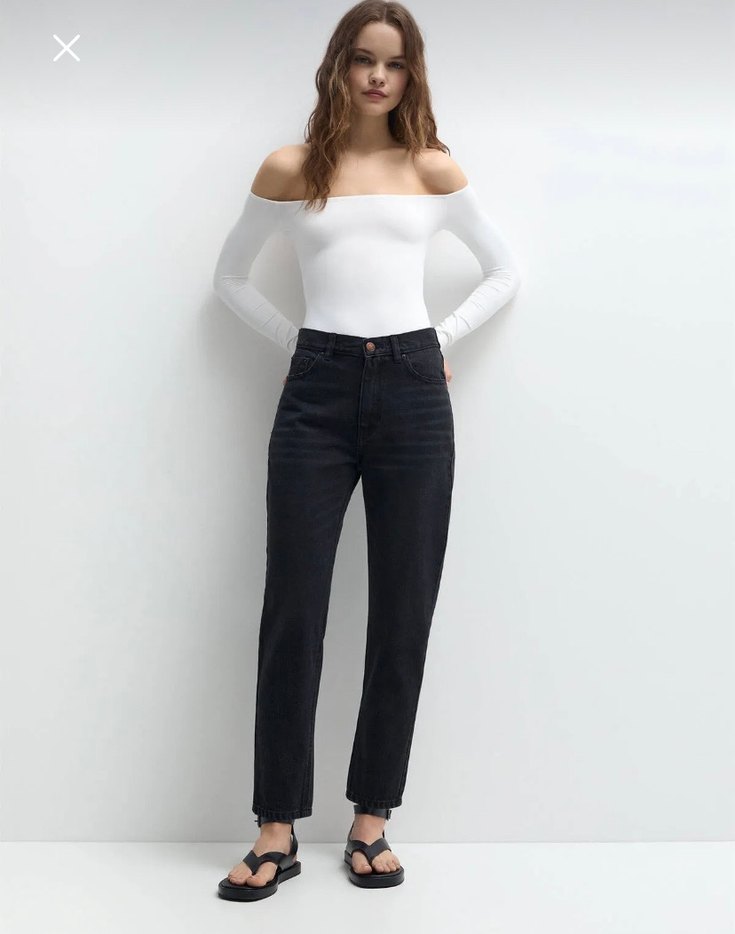 pull and bear mom fit jean - Görsel 2