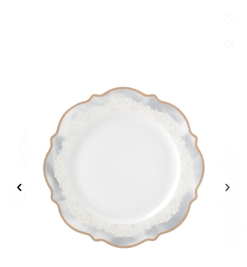 Beyaz İnce İşlemeli Yemek Takımı - Görsel 2