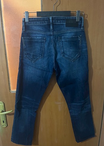 Erkek Lacivert Denim Normal Kesim Pantolon - Görsel 2