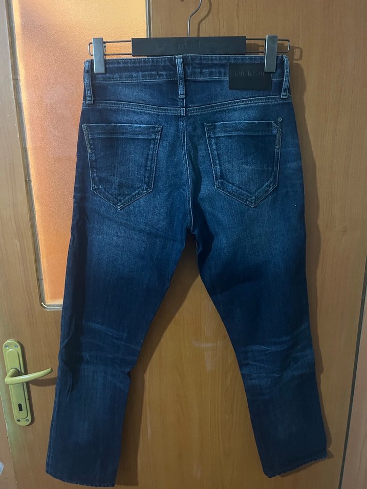 Erkek Lacivert Denim Normal Kesim Pantolon - Görsel 2