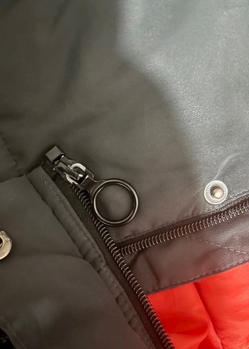 Haki Koton Fermuarlı Kaban - Görsel 3