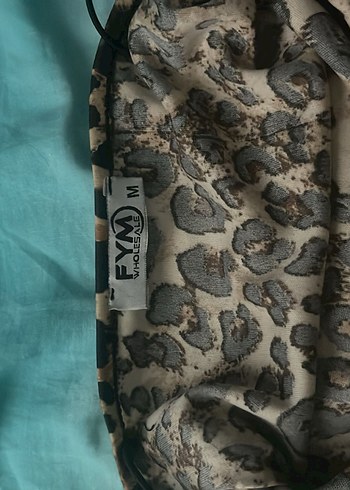 Leopar desenli mini elbise