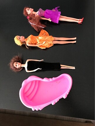 Barbie Barbi bebek 3 adet