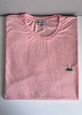Lacoste Lacoste Pembe Erkek Tişört, Kısa Kollu, Pamuk