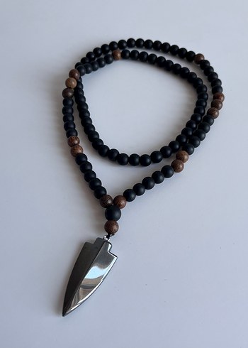 Accessorize Uzun Siyah Boncuklu Doğal Kadın Kolye