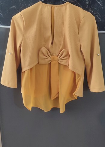 Diğer Bej Mini Düğmeli Kadın Ceket