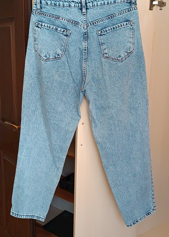 Diğer Kadın Mavi Bol Kesim Midi Kot Pantolon