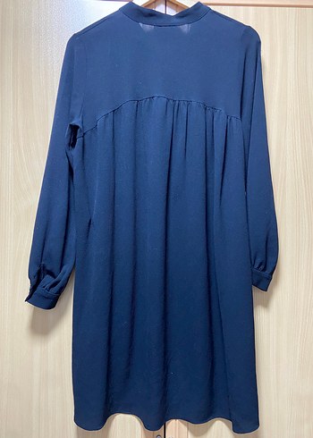 Zara Düğmeli siyah Midi Kadın Tunik