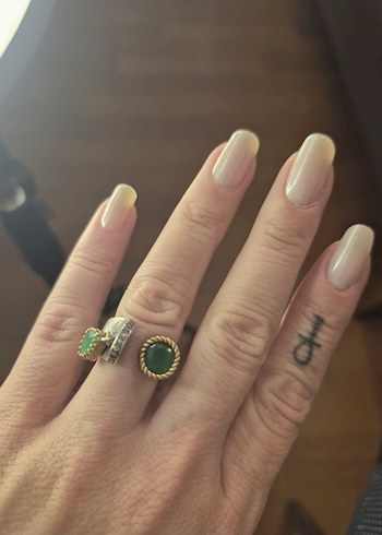 So Chic Turkuaz Taşlı Vintage Yılan Desenli Kadın Yüzük