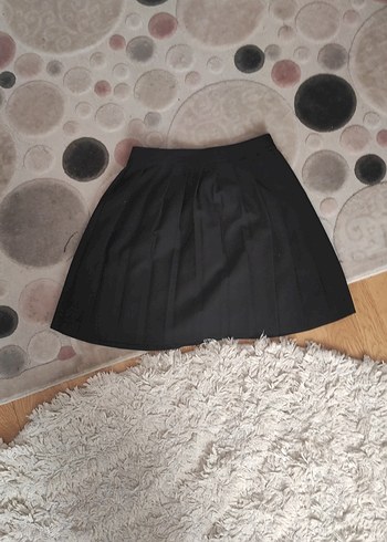 Siyah Drapeli Midi Eteği - Görsel 6