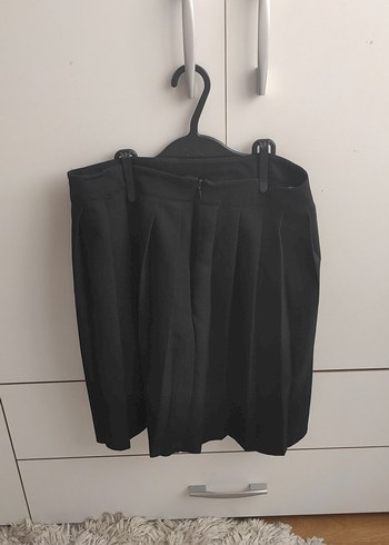 Siyah Drapeli Midi Eteği - Görsel 3