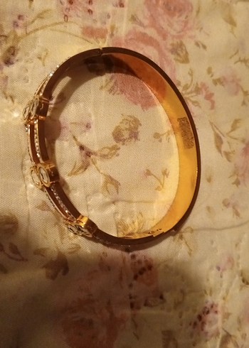 Düğmeli Vintage Altın Kadın Bileklik - Görsel 3