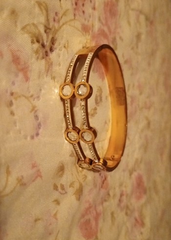 Düğmeli Vintage Altın Kadın Bileklik - Görsel 2