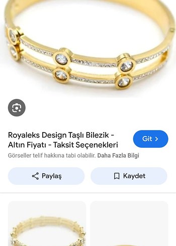 Düğmeli Vintage Altın Kadın Bileklik - Görsel 5