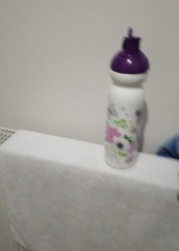 Mor Kapaklı Çiçek Desenli Çocuk Matara - Görsel 5