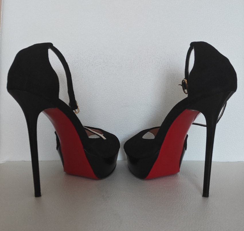 Siyah Topuklu Kadın Gece Ayakkabısı - Görsel 3