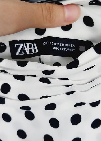 Puantiye Desenli Fırfırlı Mini Etek - Görsel 2