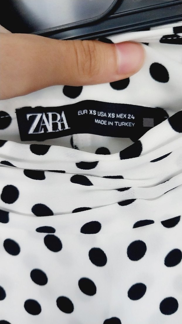 Puantiye Desenli Fırfırlı Mini Etek - Görsel 2