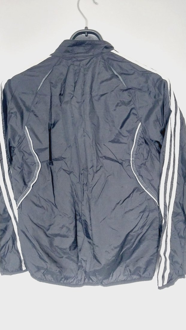 Adidas Erkek Gri Fermuarlı Yağmurluk - Görsel 3